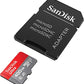 SanDisk 400GB Ultra microSDXC UHS-I Memory Card with Adapter - 100MB/s, C10, U1, Full HD, A1, Micro SD Card - SDSQUAR-400G-GN6MA