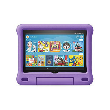 Fire HD 8 Kids Tablet 32GB Purple with Poptime (Ages 8-15) Bluetooth Headset