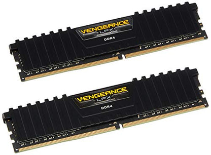 Corsair CMK8GX4M2A2400C14 Vengeance LPX 8GB (2x4GB) DDR4 DRAM 2400MHz (PC4-19200) C14 Memory Kit - Black