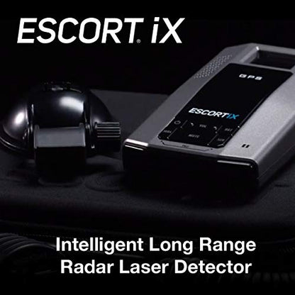 ESCORT IX Laser Radar Detector - Auto Learn Protection, Extreme Long Range, Bluetooth, Voice Alerts, OLED Display, Escort Live, Black