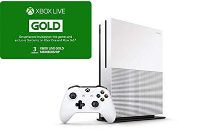 Xbox One S 1TB Bundle - Version 2, 1x Wireless Controller - Xbox Live 3 Month Gold Membership (Digital) - 1 Month Xbox Game Pass Trial