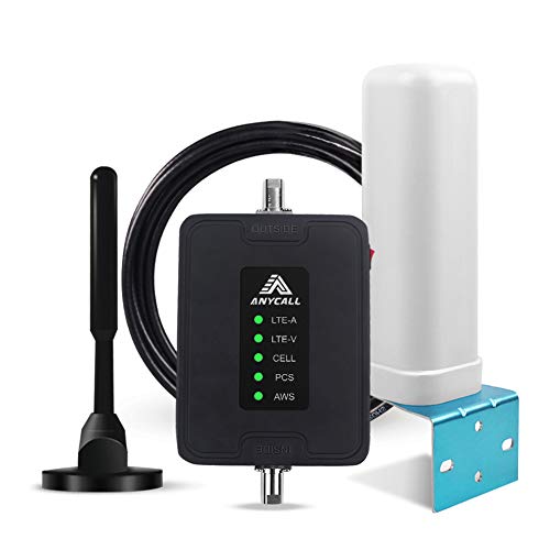 Cell Phone Signal Booster for RV, Motorhome, Car, Truck, Boats, Small Cabin & Camper Use, Multiple Band Repeater Kit for All Carriers LTE Voice Calls and Data, Supports Multi Devices