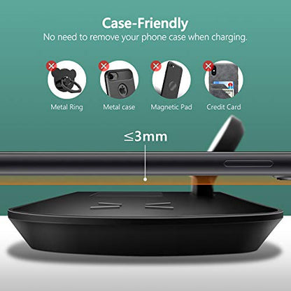 Wireless Charger, 3 in 1 Wireless Charging Pad with Magnetic Charger for Apple Watch 5/4/3/2/1, Fast Charging Station Compatible with iPhone 11/XR/XS/X/8P/8/SE 2020, Samsung S20/Note 10/S9, AirPods