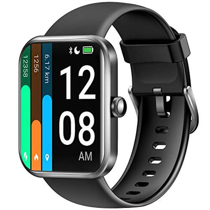 LETSCOM Smart Watch for Women Men, 1.69 Inch Touch Screen Smartwatch, Fitness Trackers with Heart Rate Monitor, Alexa Built-in, Pedometer Step Counter with Blood Oxygen Saturation and 5ATM Waterproof