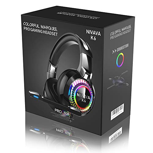 Nivava Gaming Headset for PS4 Xbox One PC Headphones with