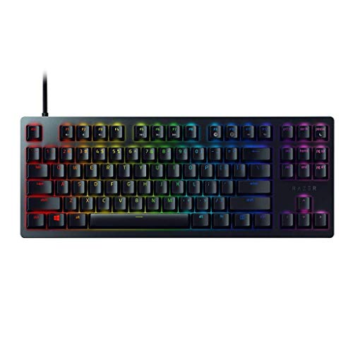 Razer Huntsman Tournament Edition TKL Tenkeyless Gaming Keyboard: Fastest Keyboard Switches Ever - Linear Optical Switches - Chroma RGB Lighting - PBT Keycaps - Onboard Memory - Classic Black