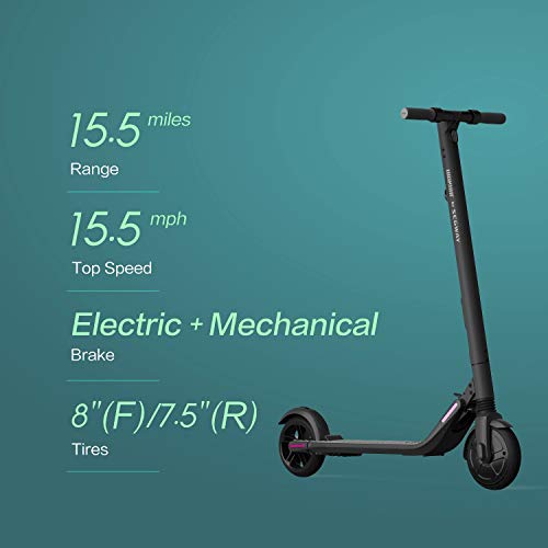 Segway Ninebot ES2 Electric Kick Scooter, Lightweight and Foldable, Upgraded Motor Power, Dark Grey