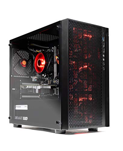 SkyTech Blaze - Gaming Computer PC Desktop – Ryzen 5 1600 6-Core 3.2 GHz, NVIDIA GeForce GTX 1050 Ti 4GB, 1TB HDD, 16GB DDR4, AC WiFi, Windows 10 Home 64-bit (16GB Version)