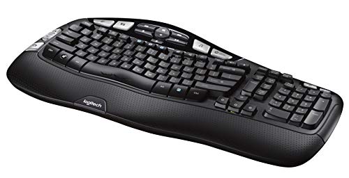 Logitech K350 Wireless Wave Keyboard with Unifying Wireless Technology - Black