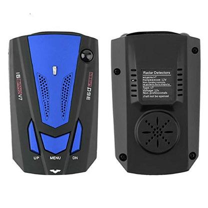 Laser Radar Detector for Cars, Prompt Speed, City/Highway Mode, 360 Degree Detection Policy Radar Detectors Kit with LED Display(Blue)