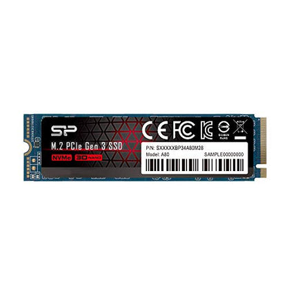 Silicon Power 512GB NVMe M.2 PCIe Gen3x4 2280 TLC R/W up to 3,400/2,300MB/s SSD (SU512GBP34A80M28AB)