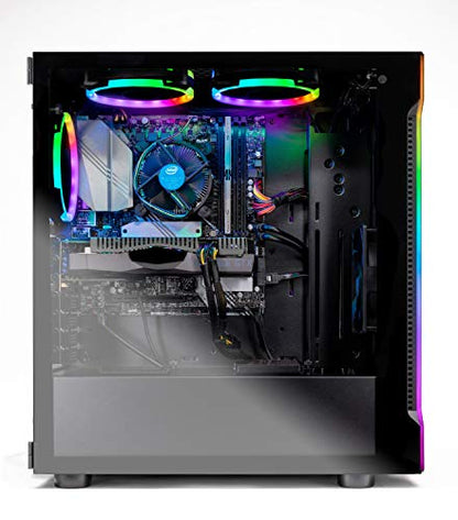 Skytech Shadow Gaming Computer PC Desktop – Intel Core i5 9400F 2.9GHz, GTX 1660 6G, 500GB SSD, 8GB DDR4 3000MHz, RGB Fans, Windows 10 Home 64-bit, 802.11AC Wi-Fi