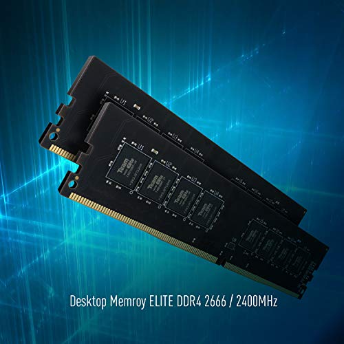 TEAMGROUP Elite DDR4 16GB Single 2666MHz (PC4-21300) CL19 Unbuffered Non-ECC 1.2V UDIMM 288 Pin PC Computer Desktop Memory Module Ram Upgrade - TED416G2666C1901 - (1x16GB) Single