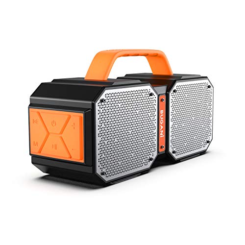 BUGANI Bluetooth Speaker, M83 40W Bluetooth 5.0 Waterproof Wireless Portable Outdoor Speaker, Wireless Stereo Pairing, Rich Bass, 2400 Minutes Playtime, Power Bank, Suitable for Party, Camping, Gym
