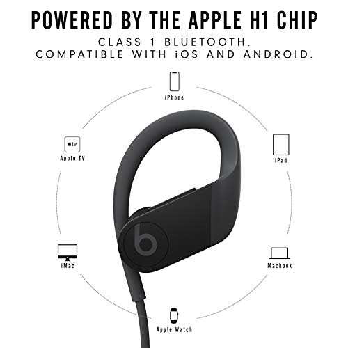 Powerbeats High-Performance Wireless Earphones - Apple H1 Headphone Chip, Class 1 Bluetooth, 15 Hours of Listening Time, Sweat Resistant Earbuds