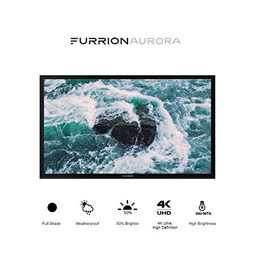 Furrion Aurora - Full Shade Series 65-Inch Weatherproof 4K Ultra-High Definition LED Outdoor Television with Auto-Brightness Control for Outdoor Entertainment - FDUF65CBR