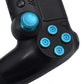 TOMSIN Metal Buttons for DualShock 4, Aluminum Metal Thumbsticks Analog Grip & Bullet Buttons & D-pad for PS4 Controller (Blue)