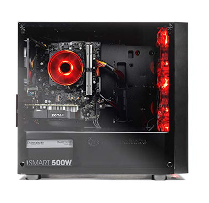 SkyTech Blaze - Gaming Computer PC Desktop – Ryzen 5 1600 6-Core 3.2 GHz, NVIDIA GeForce GTX 1050 Ti 4GB, 1TB HDD, 16GB DDR4, AC WiFi, Windows 10 Home 64-bit (16GB Version)