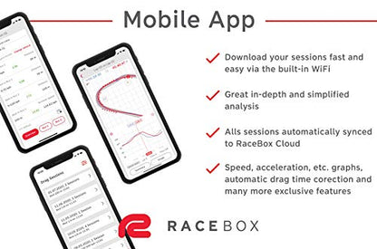 RaceBox 10Hz GPS Based Performance Meter Box with Mobile App - Car Race Lap Timer and Drag Meter - Racing Accelerometer Data Logger