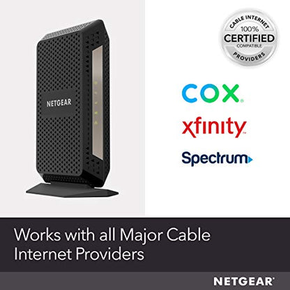 NETGEAR Cable Modem CM1000 - Compatible with All Cable Providers Including Xfinity by Comcast, Spectrum, Cox | for Cable Plans Up to 1 Gigabit | DOCSIS 3.1, Black (CM1000-1AZNAS)