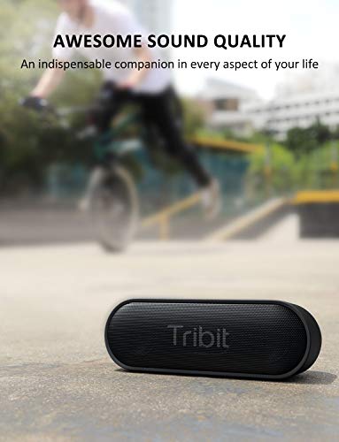 Tribit XSound Go Bluetooth Speaker with 16W Loud Sound & Rich Bass, 24H Playtime, IPX7 Waterproof, Wireless Stereo Pairing, USB-C, Portable Wireless Speaker for Home, Outdoors, Travel (Upgraded)