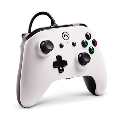 Enhanced Wired Controller for Xbox One - White, Gamepad, Wired Video Game Controller, Gaming Controller, Xbox One, works with Xbox Series X|S