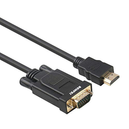 HDMI to VGA, Benfei Gold-Plated HDMI to VGA 6 Feet Cable (Male to Male) Compatible for Computer, Desktop, Laptop, PC, Monitor, Projector, HDTV, Raspberry Pi, Roku, Xbox and More