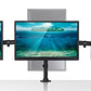 Mount-It! Triple Monitor Mount 3 Screen Desk Stand for LCD Computer Monitors for 19 20 22 23 24 27 Inch Monitors VESA 75 and 100 Compatible Full Motion, 54 lbs Capacity (MI-1753),Black