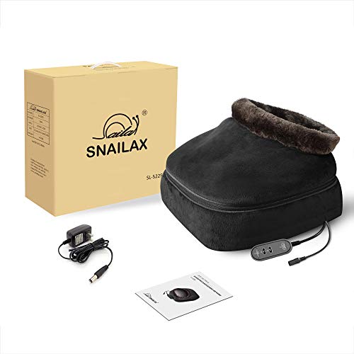 Snailax 2-in-1 Shiatsu Foot and Back Massager with Heat - Kneading Feet Massager Machine with Heating Pad, Back Massage Cushion or Foot Warmer,Massagers for Back,Leg,Foot Relief
