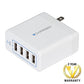 vCharged 4-Port Smart USB Wall Charger for iPhone, iPad, Samsung, Android & More - Free 2 Year Warranty