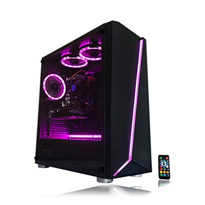 Gaming PC Desktop Computer by Alarco Intel i5 3.10GHz,8GB Ram,1TB Hard Drive,Windows 10 pro,WiFi Ready,Video Card Nvidia GTX 650 1GB, 3 RGB Fans with Remote