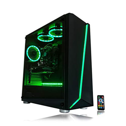 Gaming PC Desktop Computer by Alarco Intel i5 3.10GHz,8GB Ram,1TB Hard Drive,Windows 10 pro,WiFi Ready,Video Card Nvidia GTX 650 1GB, 3 RGB Fans with Remote