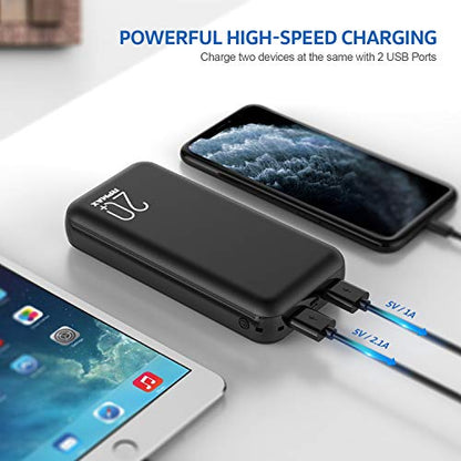 RPMAX Portable Charger Power Bank 26800mAh with Hidden LED Display, Ultra-High Capacity External Battery with Dual Output, Phone Charger Battery Pack for iPhone,iPad,Samsung Galaxy,5V Heated Vest etc.