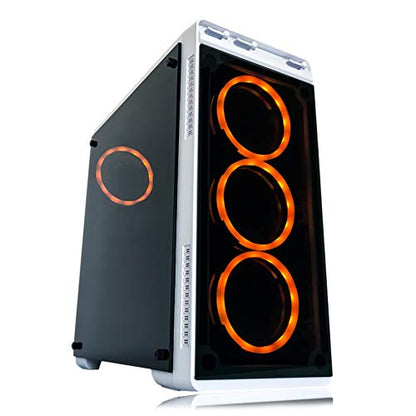 Gaming PC White Desktop Computer Intel i5 3.10GHz,8GB Ram,1TB Hard Drive, Windows 10 pro, WiFi Ready, Video Card Nvidia GTX 650 1GB, 4 RGB Fans