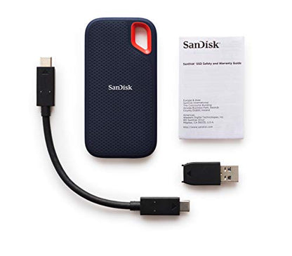 SanDisk 500GB Extreme Portable External SSD - Up to 550MB/s - USB-C, USB 3.1 - SDSSDE60-500G-G25