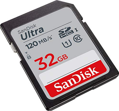 SanDisk 32GB Ultra SDHC UHS-I Memory Card - 120MB/s, C10, U1, Full HD, SD Card - SDSDUN4-032G-GN6IN