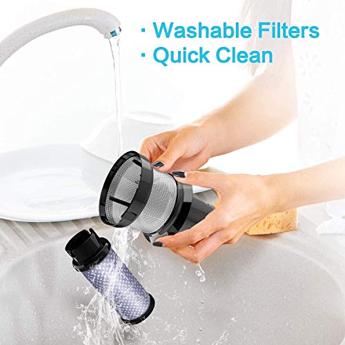 Cordless Vacuum Cleaner Lightweight Powerful Suction Stick Vacuum 1.2 L Large Dust Cup Handheld Vac for Cleaning Home Car Pet Hair Carpet Hard Floor Furniture - N5
