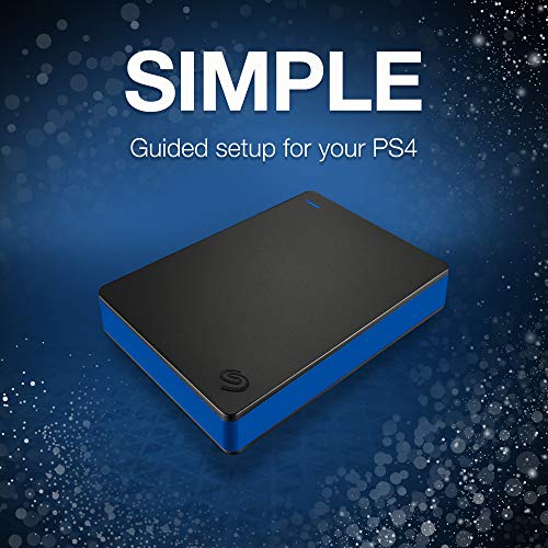 Seagate Game Drive 4TB External Hard Drive Portable HDD - Compatible With PS4 (STGD4000400) blue