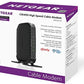 NETGEAR Cable Modem CM400 Compatible with Cable Providers Xfinity by Comcast, Spectrum, Cox | For Cable Plans Up to 100 Mbps | DOCSIS3.0, Black (CM400-100NAS)
