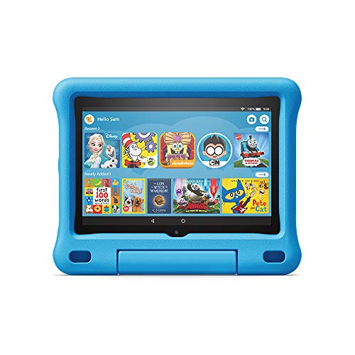 Fire HD 8 Kids Tablet 32GB Blue with Poptime (Ages 8-15) Bluetooth Headset