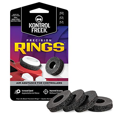 KontrolFreek Precision Rings | Aim Assist Motion Control for PlayStation 4 (PS4), PlayStation 5 (PS5), Xbox One, Xbox Series X, Switch Pro & Scuf Controller | Black