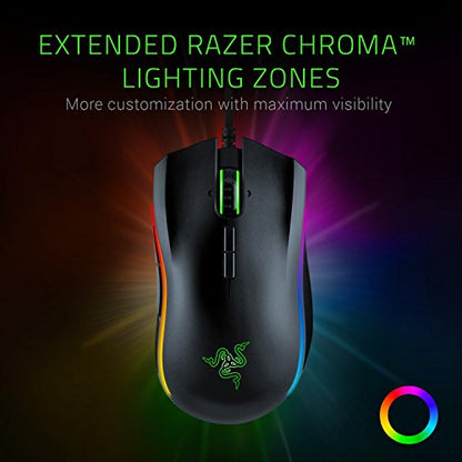 Razer BlackWidow Elite Mechanical Gaming Keyboard: Yellow Mechanical Switches & Mamba Elite Wired Gaming Mouse: 16,000 DPI Optical Sensor - Chroma RGB Lighting - 9 Programmable Buttons