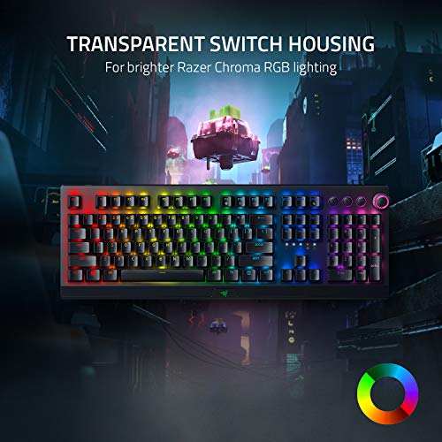 Razer BlackWidow V3 Pro Mechanical Wireless Gaming Keyboard: Green Mechanical Switches - Tactile & Clicky - Chroma RGB Lighting - Doubleshot ABS Keycaps - Transparent Switch Housing - Bluetooth/2.4GHz