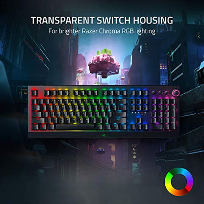 Razer BlackWidow V3 Pro Mechanical Wireless Gaming Keyboard: Green Mechanical Switches - Tactile & Clicky - Chroma RGB Lighting - Doubleshot ABS Keycaps - Transparent Switch Housing - Bluetooth/2.4GHz