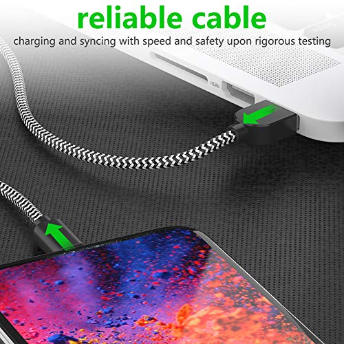 iPhone Charger PLmuzsz [Apple MFi Certified] Lightning Cable 5Pack Nylon Braided Compatible iPhone 12Pro Max/11Pro Max/Xs Max/XR/8Plus/7Plus iPad