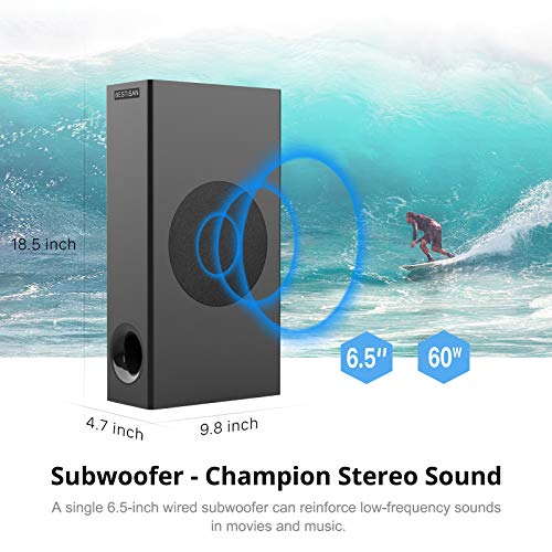 SOUNDBAR TV BLUETOOTH 2.1 wireless home hifi con subwoofer usb