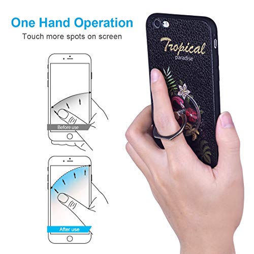 Phone Ring Transparent Cell Phone Ring Holder 360 Degree Rotation 180 Degree Flip Phone Ring Grip Finger Ring Stand Kickstand Compatible Various Mobile Phones or Phone Cases (Transparent)