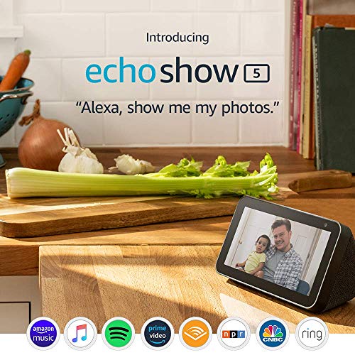 Echo Show 5 -- Smart display with Alexa – stay connected with video calling - Charcoal
