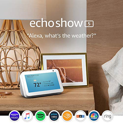 Echo Show 5 -- Smart display with Alexa – stay connected with video calling - Sandstone