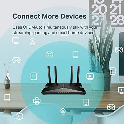 TP-Link Wifi 6 AX1500 Smart WiFi Router (Archer AX10) – 802.11ax Router, 4 Gigabit LAN Ports, Dual Band AX Router,Beamforming,OFDMA, MU-MIMO, Parental Controls, Works with Alexa